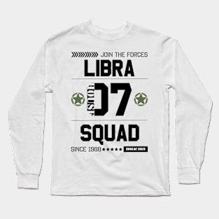 Zodiac Majesty Libra Squad Black Long Sleeve T-Shirt